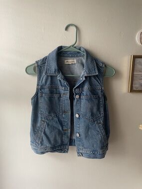 Madewell Blue Denim Vest, XS